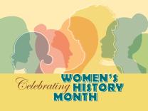 Graphic celebrating Women's History Month