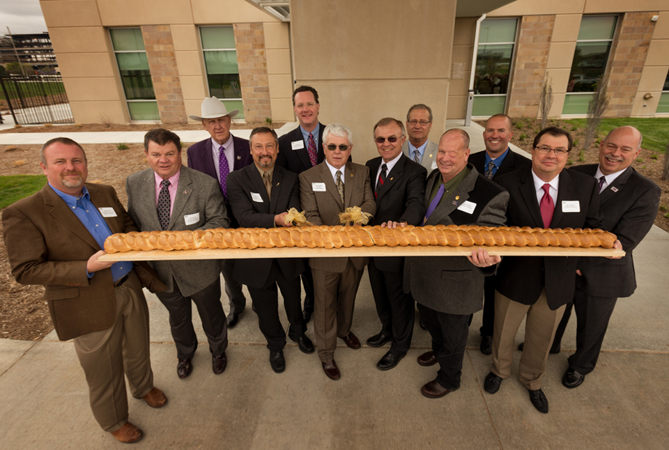 Bread Cutting Ceremony at the Opening of the Kansas Wheat Innovation Center. Photo Courtesy of the Kansas Wheat Commission Bread Cutting Ceremony at the Opening of the Kansas Wheat Innovation Center. Photo Courtesy of the Kansas Wheat Commission