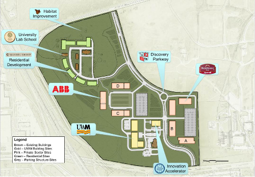 Map of the UWM Innovation Campus