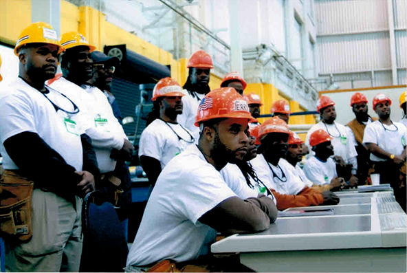 Workers getting trained at the MET Center