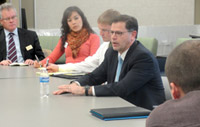 Assistant Secretary of Commerce John Fernandez speaking at a roundtable on economic development held in Las Cruces, New Mexico, January 25. (U.S. Department of Commerce photo)