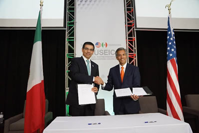 Thomas Guevara, Deputy Assistant Secretary for Regional Affairs, U.S. Department of Commerce and Enrique Jacob Rocha, President, Mexican National Entrepreneurship Institute.