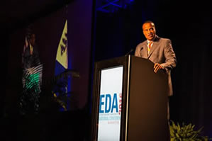 EDA Assistant Secretary Jay Williams delivering remarks at EDA's National Conference in April 2016.