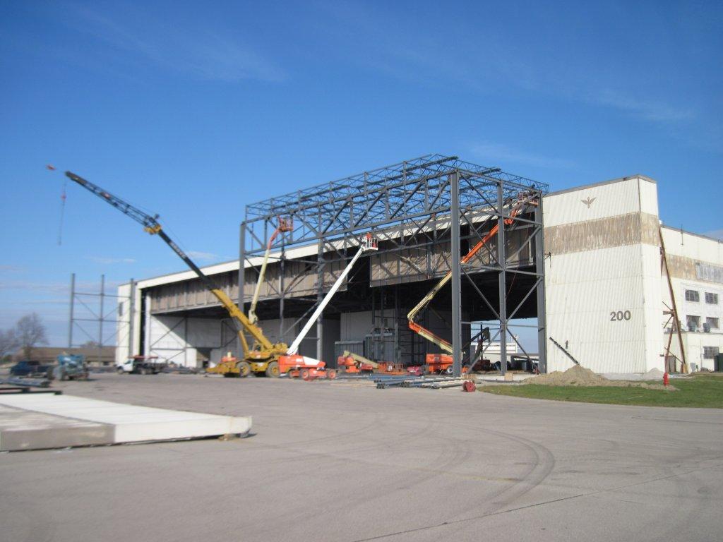 Hangar 200 during expansion and renovation