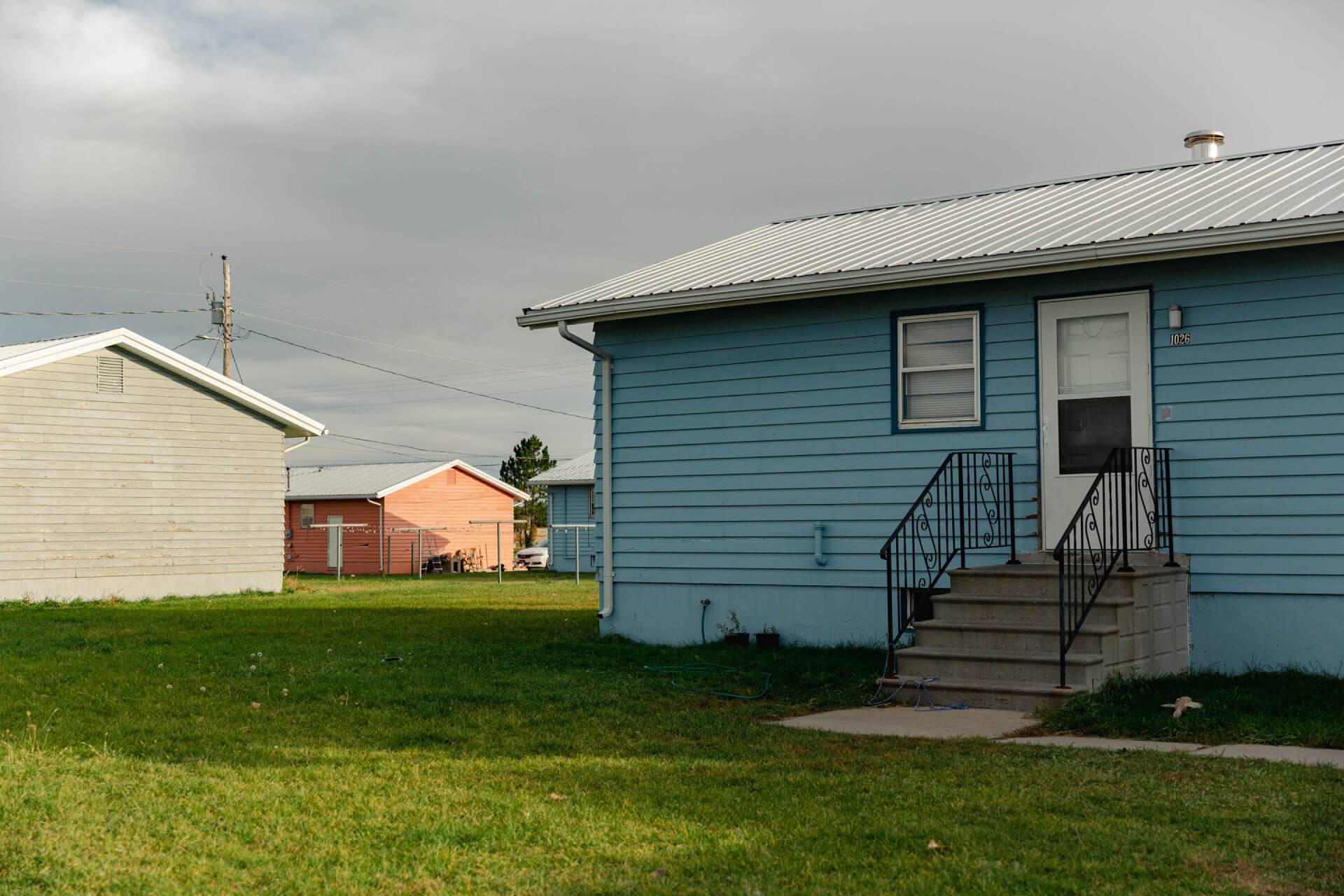 A neighborhood of houses on the reservation