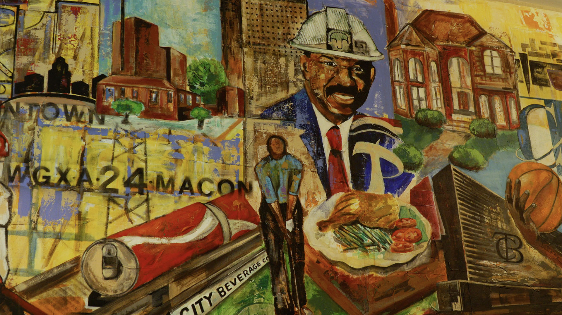 A mural featuring Herman J. Russell