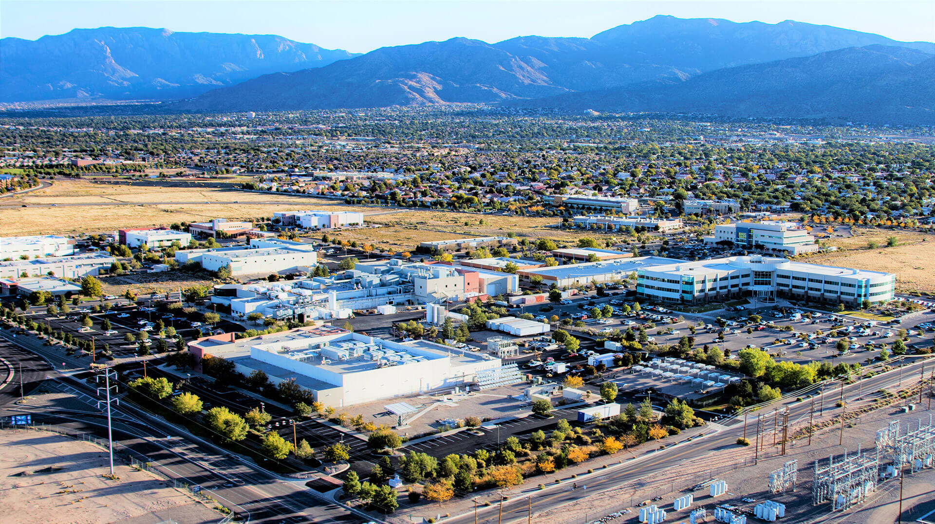 Aerial view of Sandia Science and Technology Park