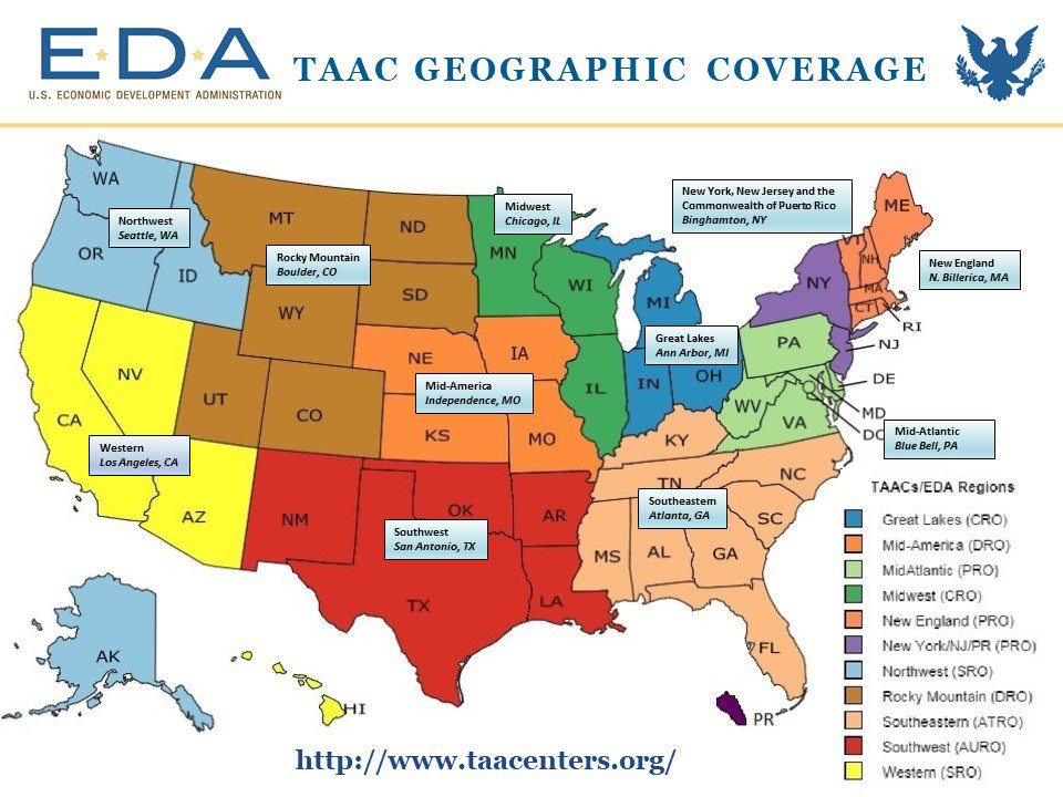 Trade Adjustment Assistance Centers Geographic Coverage