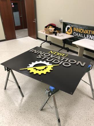 Metalworking equipment to make products, like signs, will be available in the North Dakota State University Innovation Studio.