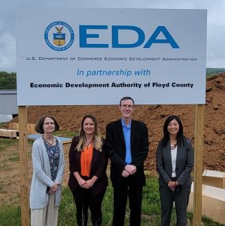 Lydeana Martin was joined by the Economic Development Administration’s Lauren Stuhldreher, Brian Lombard and Michele Chang for a tour of the site while under construction in 2022.