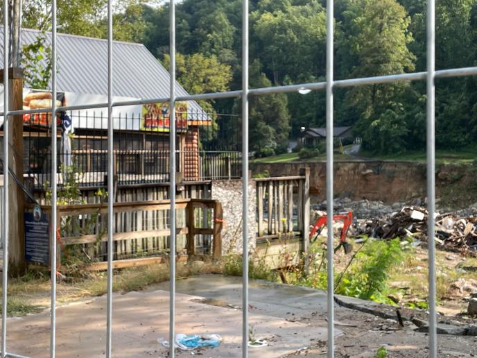 Photo of damage from the hurricane