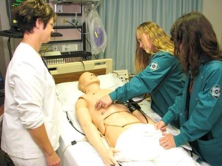 An expanded simulation training lab at Cox College will provide more training opportunities for nursing students. Photo taken before pandemic.