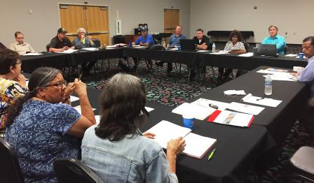 Participants at the Bad River Band of Lake Superior Chippewa Development Resources Toolbox Discussion in July 2019.