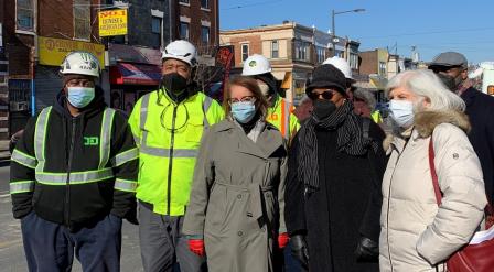 Assistant Secretary Castillo visits with workers and business owners on the 52nd Street Commercial Corridor in Philadelphia on January 27, 2022.