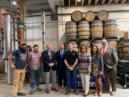 Assistant Secretary Castillo visits Bullock Distillery, which received a CARES Act-funded Revolving Loan Fund grant from an EDA grantee.