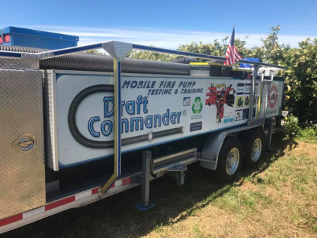 Francis Enos and his Draft Commander 3000 mobile pump testing unit deliver pump testing and repair services directly to firehouses across the mountainous and sometimes rugged terrain of Humboldt County.