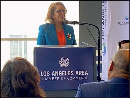 Asst. Sec. Castillo delivers the keynote address to the Los Angeles Area Chamber of Commerce.