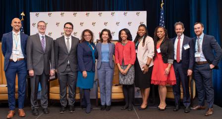 The EDA Good Jobs Challenge team with U.S. Secretary Gina Raimondo.