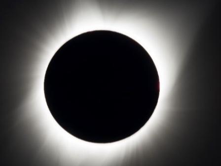 The August 2017 eclipse is seen in this NASA photo taken in Madras, Oregon.