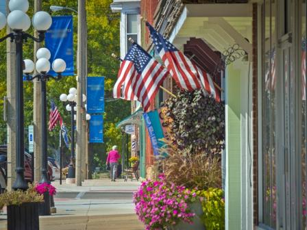 American main street scene