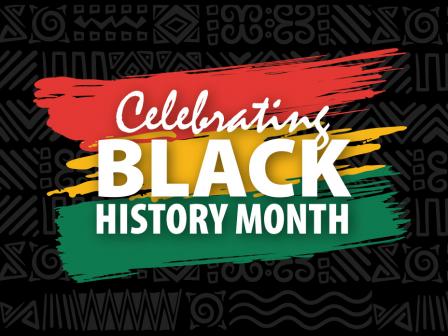 Celebrating Black History Month graphic