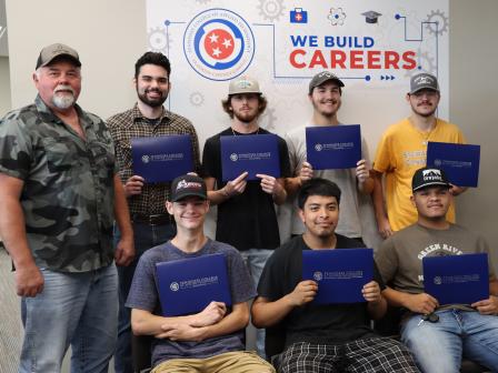 Photo of recent graduates of TCAT's Welding program.