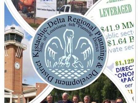 Kisatchie-Delta Regional Planning & Development District seal and project photo collage