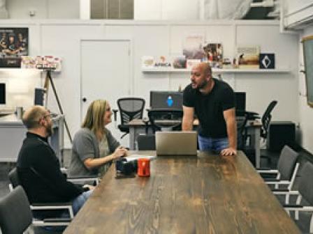 Client tenants during a meeting at the eFactory.