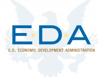 Graphic: EDA Logo with Eagle behind