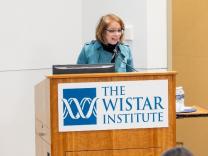 Assistant Secretary Castillo announces the STEM Talent Challenge grant recipients at the Wistar Institute in Philadelphia on January 27, 2022.