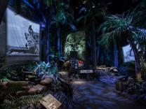 The Guadalcanal exhibit at the National World War II Museum uses sounds and scenery of the jungle. Courtesy: The National World War II Museum.