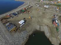 Construction on Nome’s new boat ramp is seen in this 2022 photo, courtesy of the city of Nome.